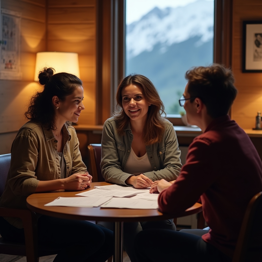 Profesionales reunidos en Bariloche discutiendo el origen del programa